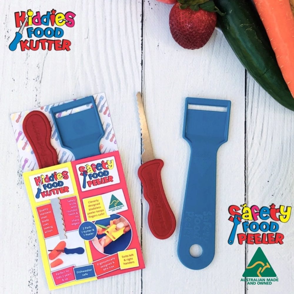 Twin Pack – Kiddies Food Kutter & Safety Food Peeler