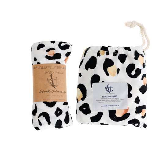 Swaddle and Cot sheet set