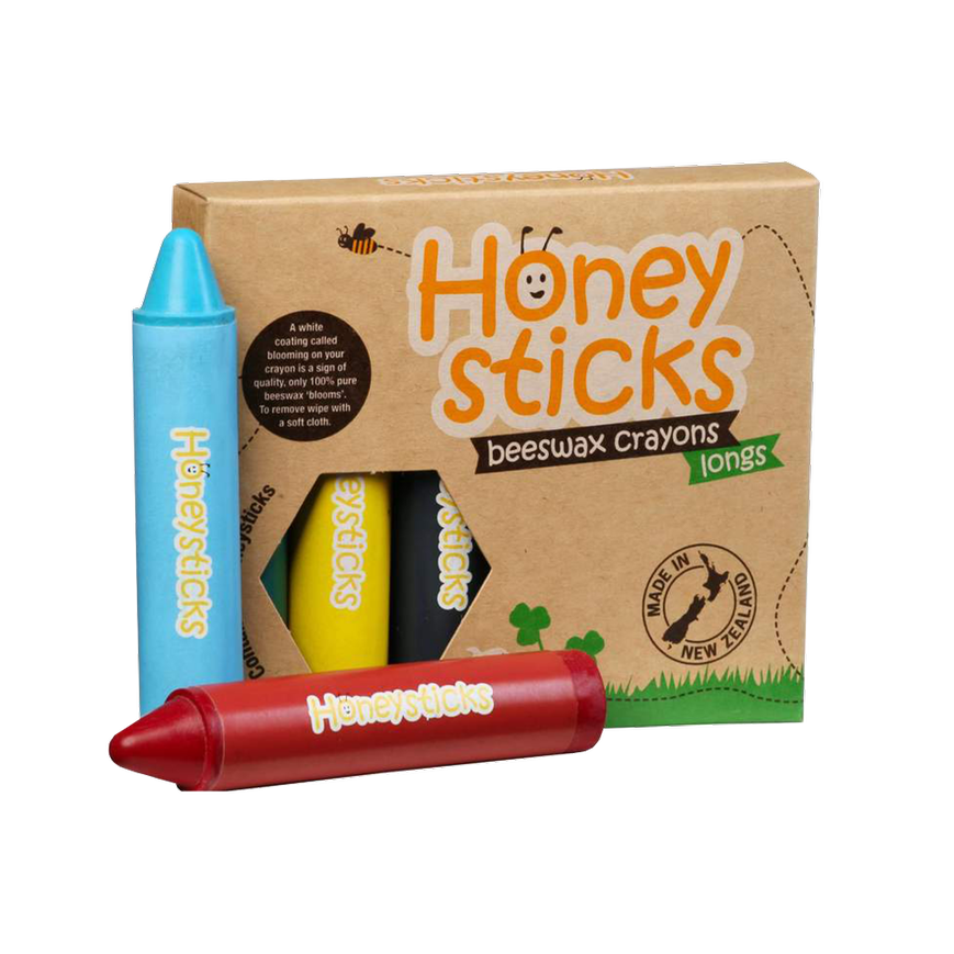Honeysticks beeswax Long Crayons 6pack